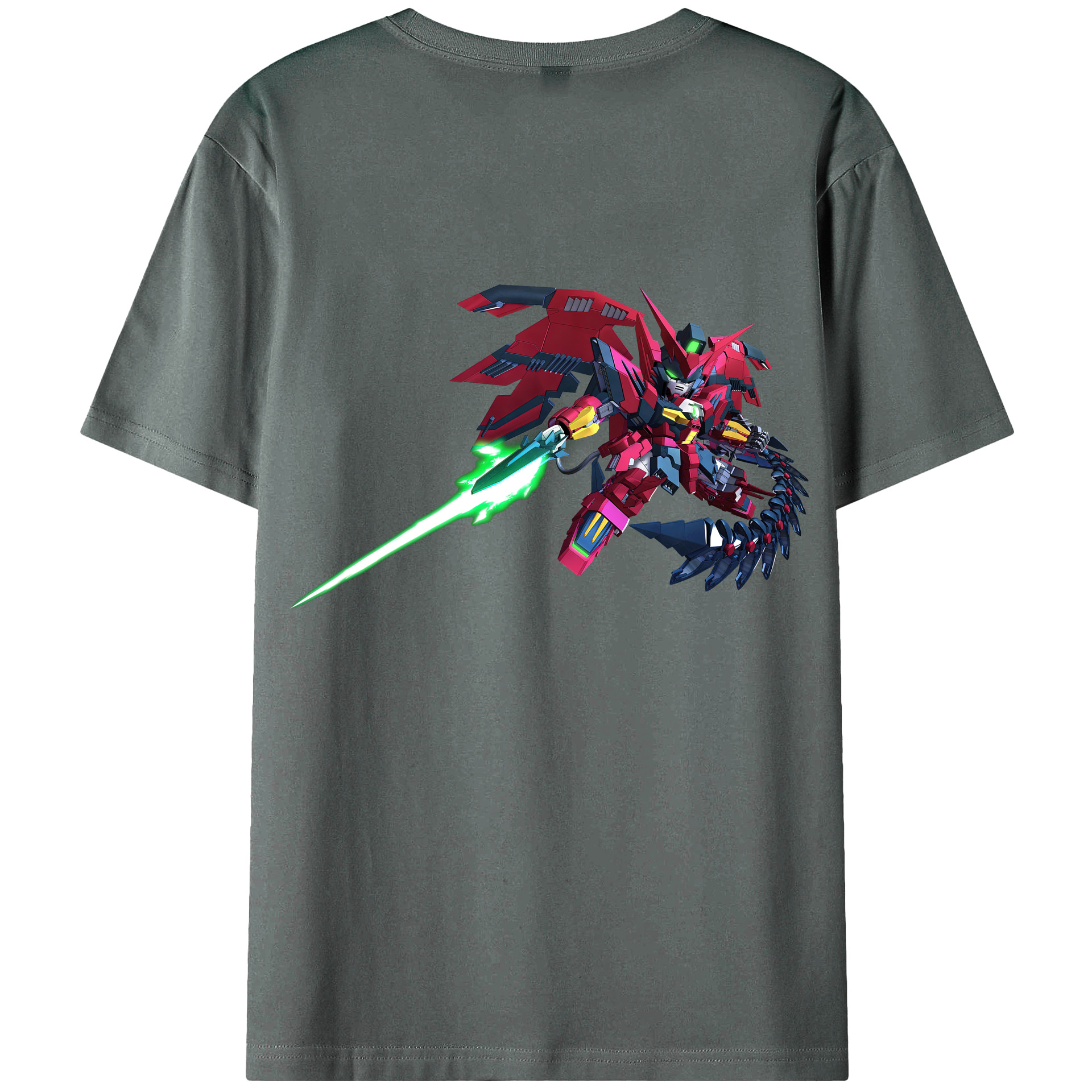 （画像用） 機動戦士ガンダム Mobile Suit Gundam 綿100％ メンズ半袖Tシャツ（バックプリント） 通気性